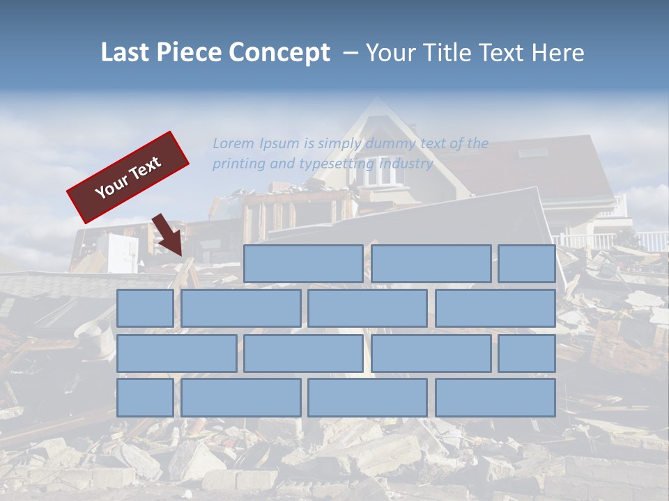 Destroy Destruction Concrete PowerPoint Template