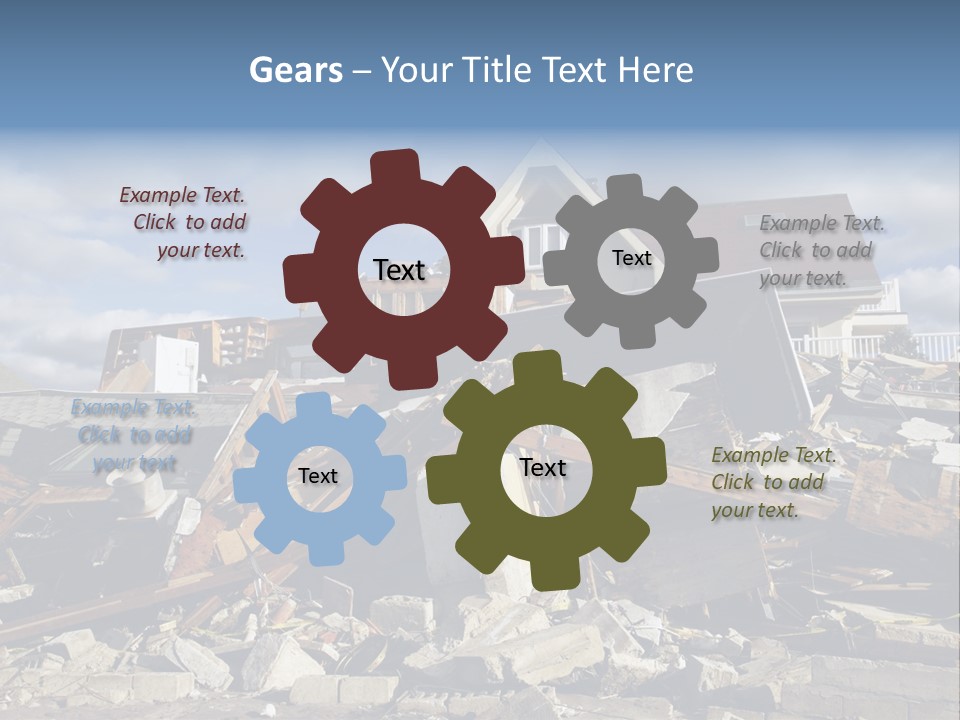 Destroy Destruction Concrete PowerPoint Template