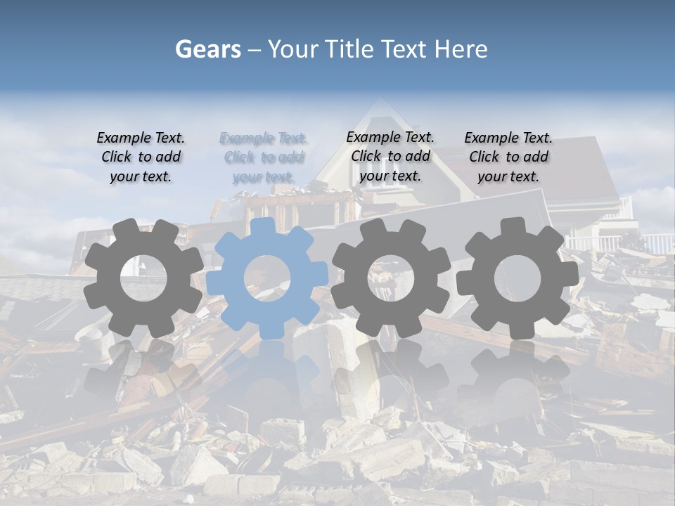 Destroy Destruction Concrete PowerPoint Template