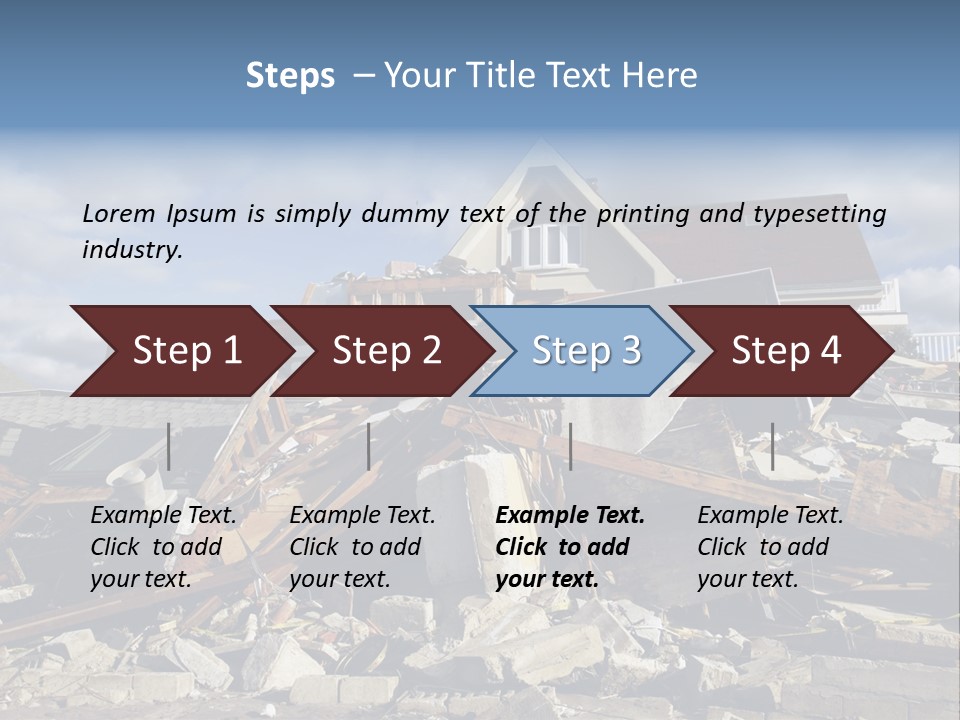 Destroy Destruction Concrete PowerPoint Template
