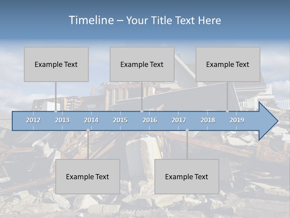 Destroy Destruction Concrete PowerPoint Template