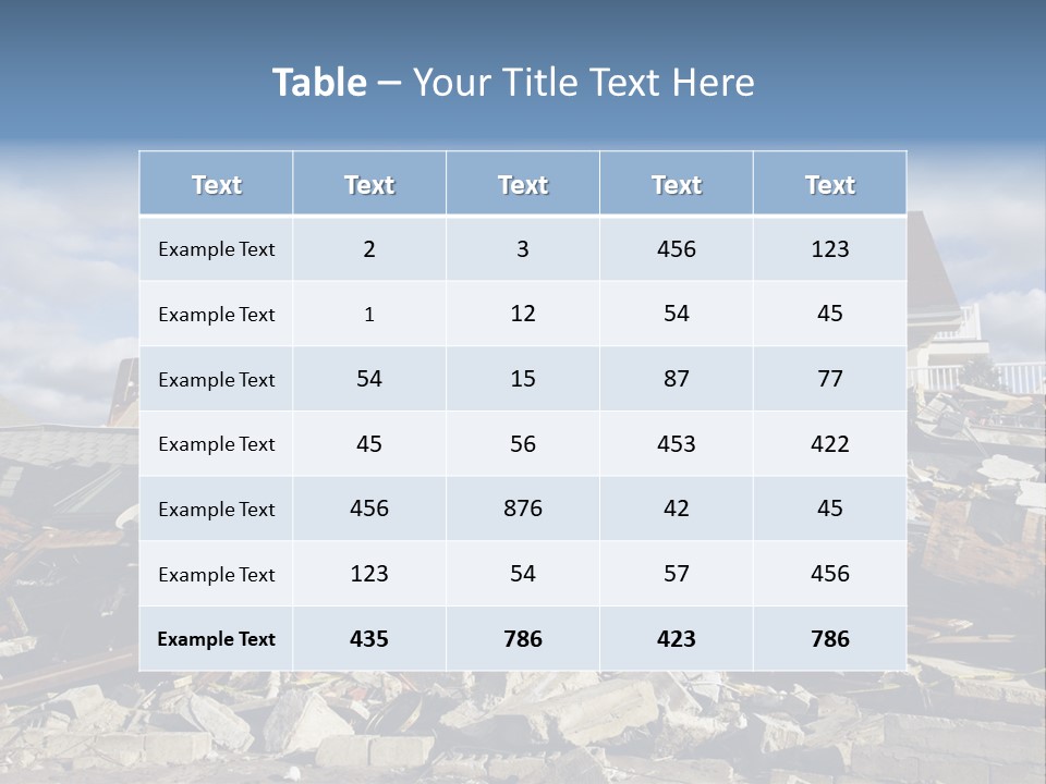 Destroy Destruction Concrete PowerPoint Template