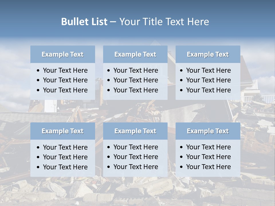 Destroy Destruction Concrete PowerPoint Template