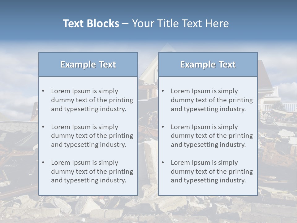 Destroy Destruction Concrete PowerPoint Template