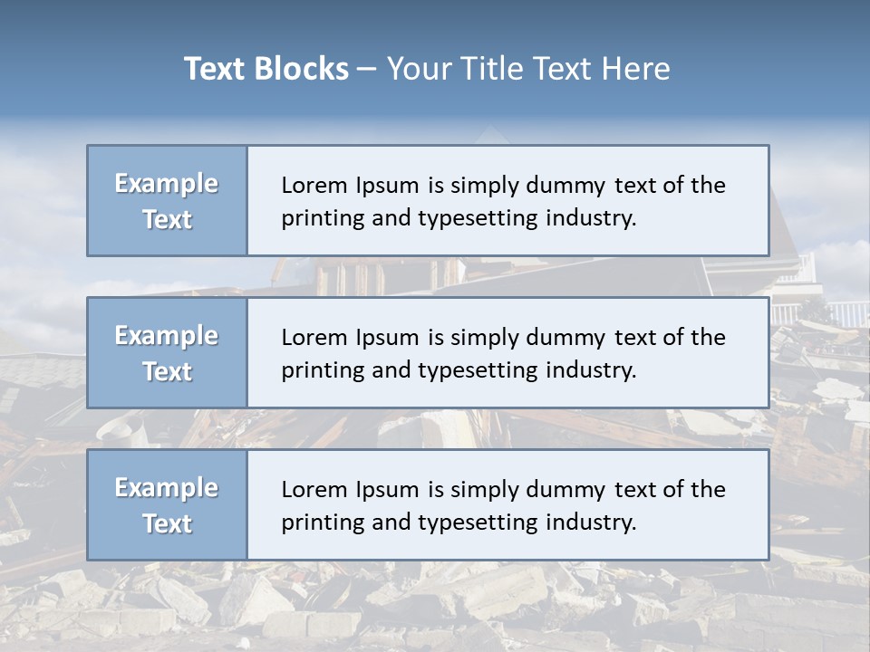 Destroy Destruction Concrete PowerPoint Template