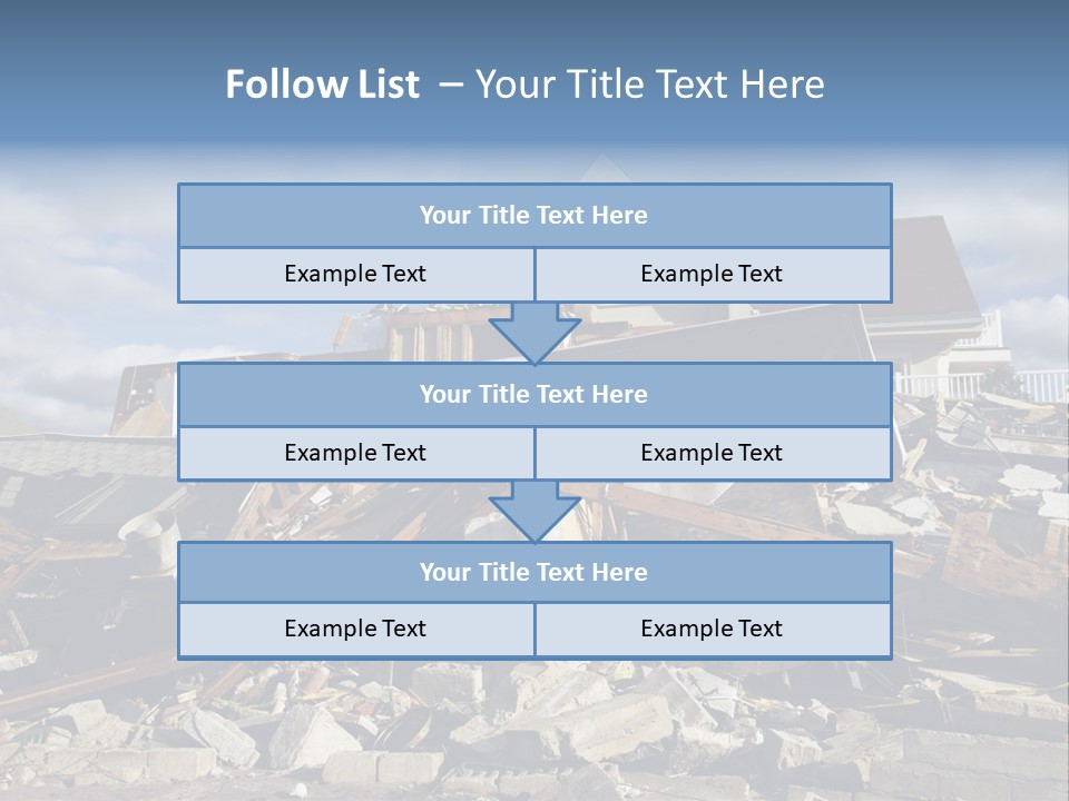 Destroy Destruction Concrete PowerPoint Template