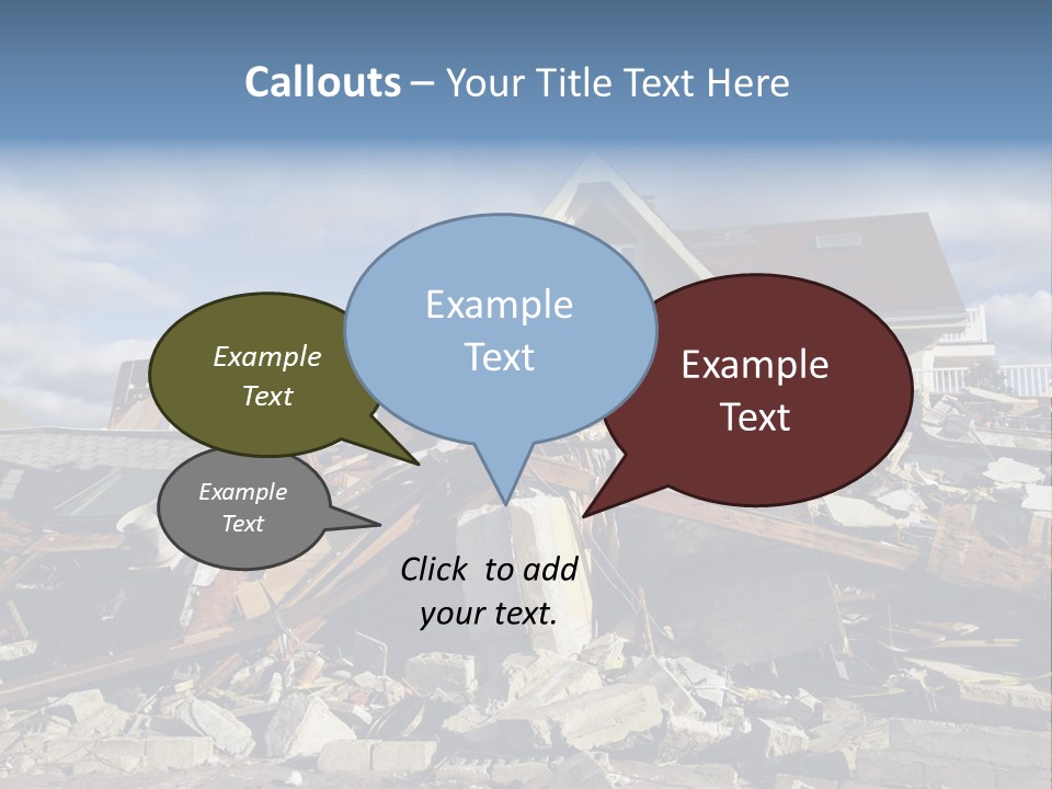 Destroy Destruction Concrete PowerPoint Template