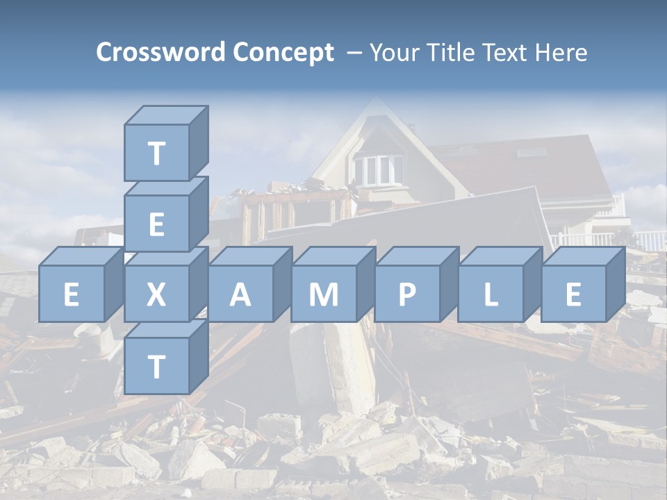 Destroy Destruction Concrete PowerPoint Template