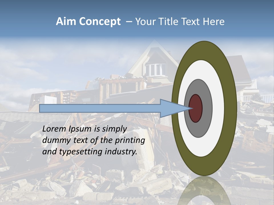 Destroy Destruction Concrete PowerPoint Template