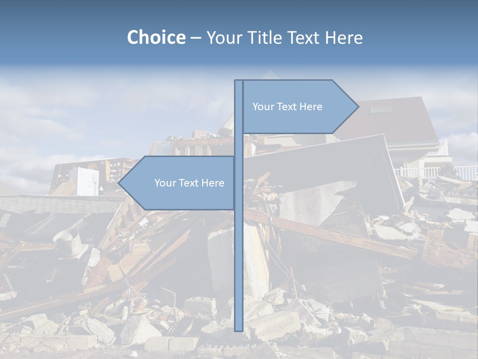 Destroy Destruction Concrete PowerPoint Template