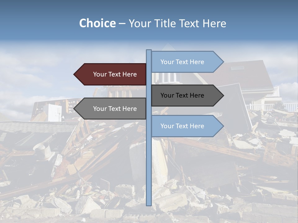 Destroy Destruction Concrete PowerPoint Template