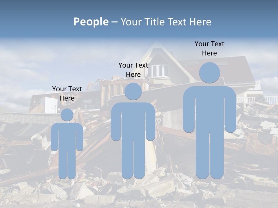 Destroy Destruction Concrete PowerPoint Template