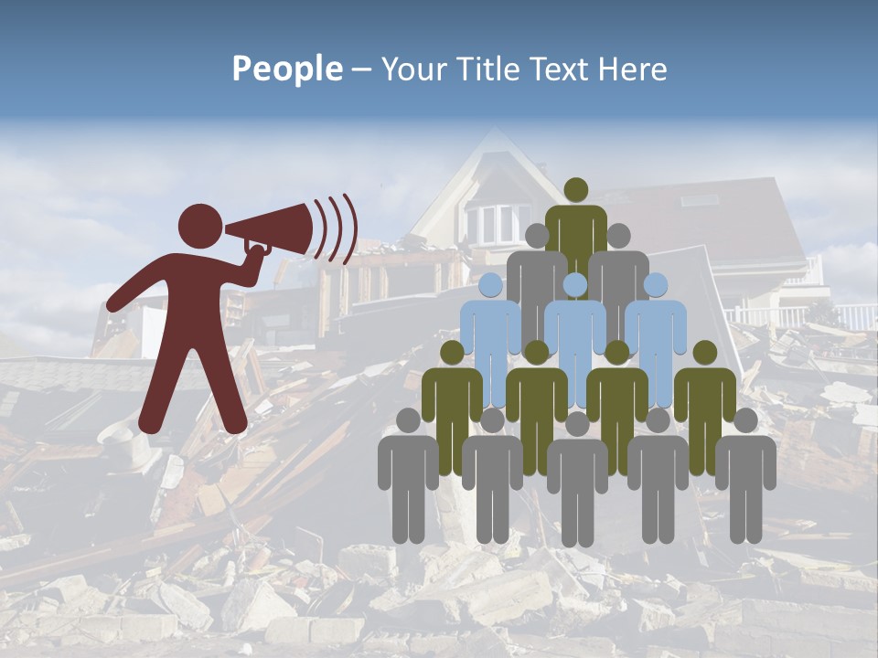 Destroy Destruction Concrete PowerPoint Template