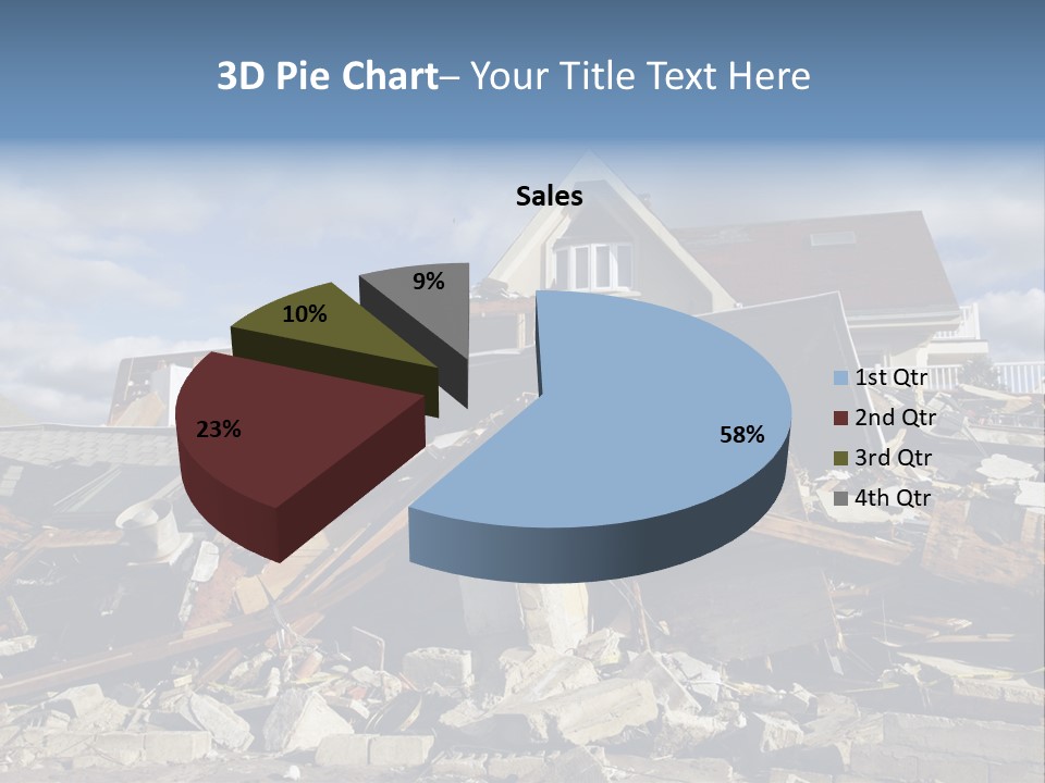 Destroy Destruction Concrete PowerPoint Template