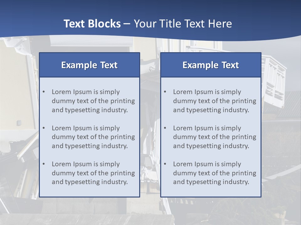 Demolition Insurance Building PowerPoint Template