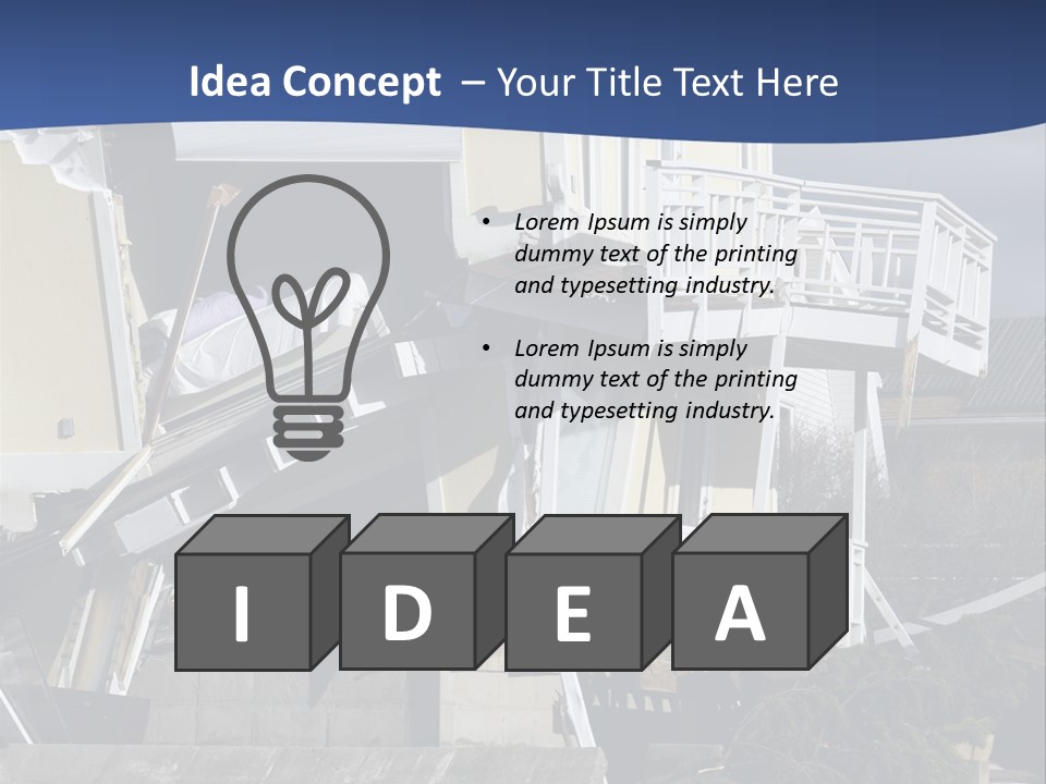 Demolition Insurance Building PowerPoint Template