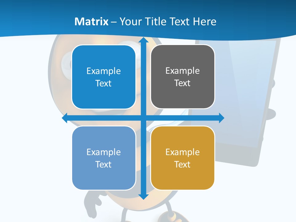Illustration Character Tablette PowerPoint Template
