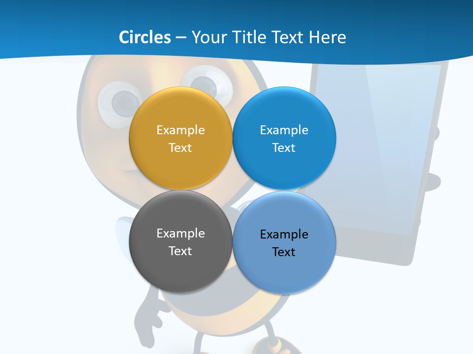 Illustration Character Tablette PowerPoint Template