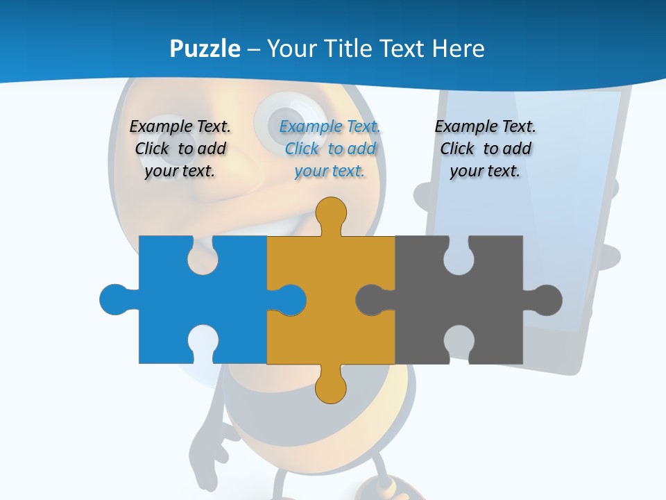 Illustration Character Tablette PowerPoint Template