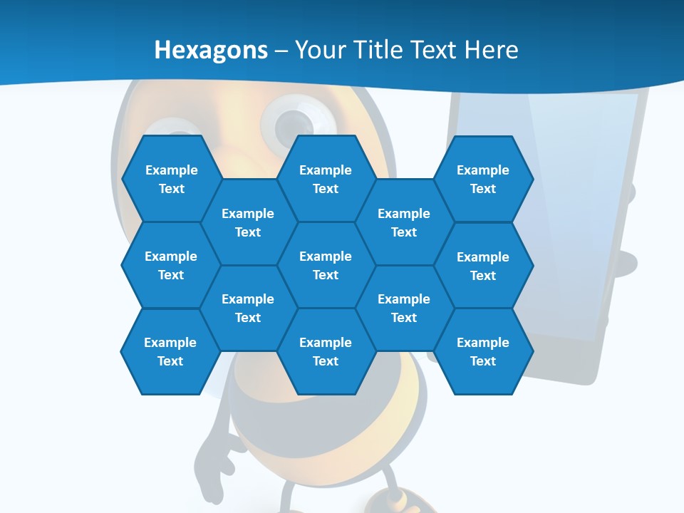 Illustration Character Tablette PowerPoint Template