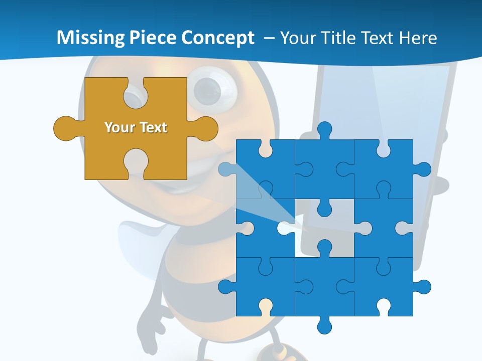 Illustration Character Tablette PowerPoint Template