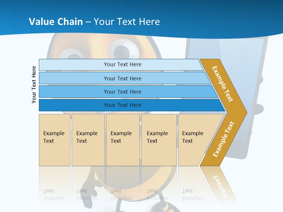 Illustration Character Tablette PowerPoint Template