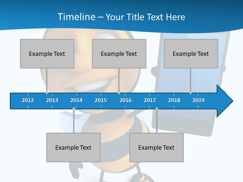 Illustration Character Tablette PowerPoint Template