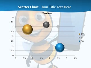 Illustration Character Tablette PowerPoint Template