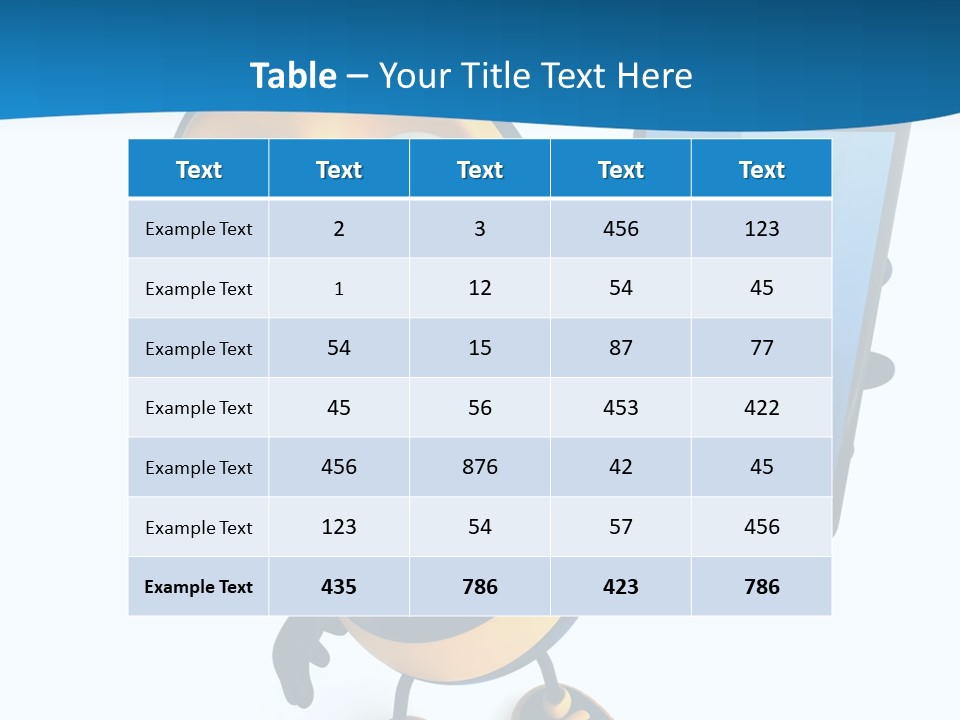 Illustration Character Tablette PowerPoint Template