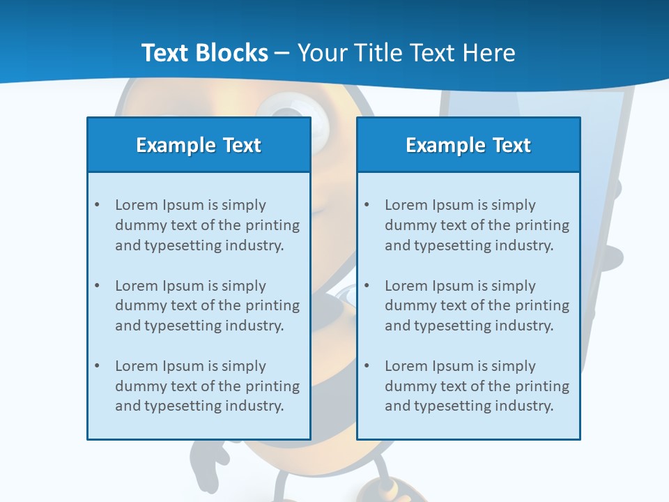 Illustration Character Tablette PowerPoint Template