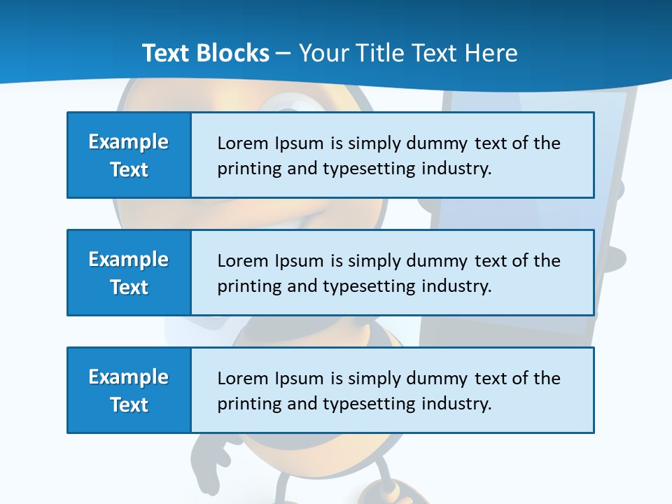 Illustration Character Tablette PowerPoint Template