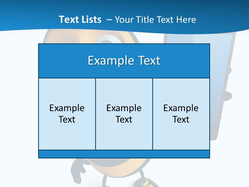 Illustration Character Tablette PowerPoint Template