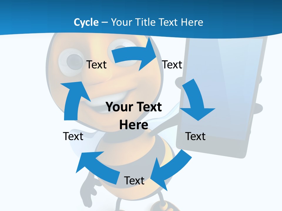Illustration Character Tablette PowerPoint Template