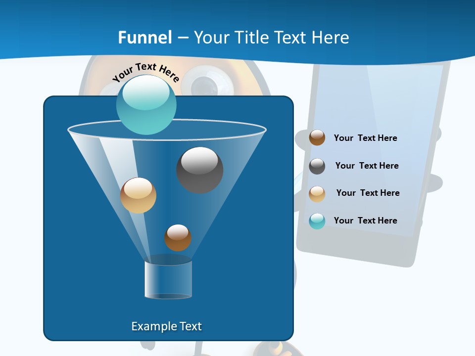 Illustration Character Tablette PowerPoint Template