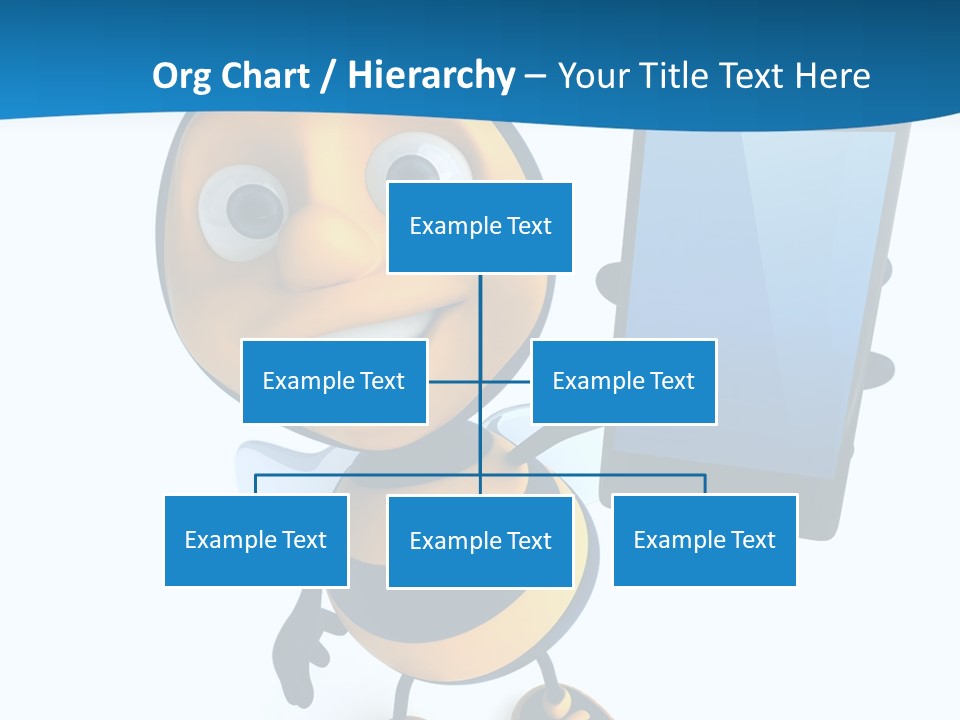 Illustration Character Tablette PowerPoint Template