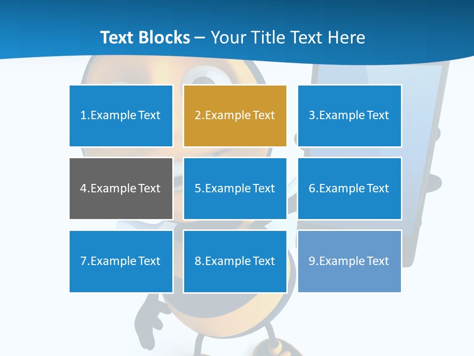 Illustration Character Tablette PowerPoint Template