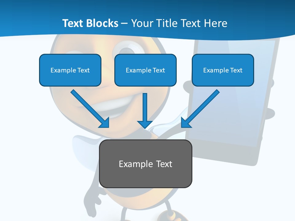 Illustration Character Tablette PowerPoint Template