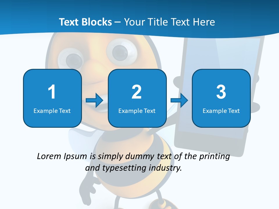 Illustration Character Tablette PowerPoint Template