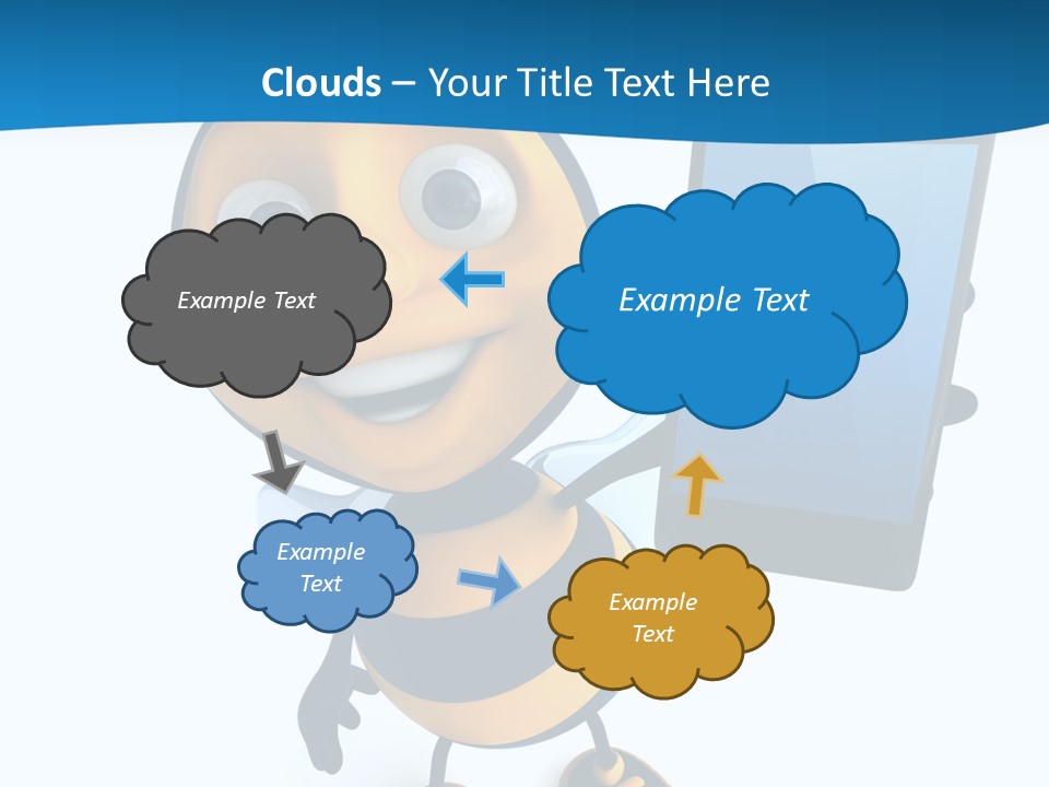 Illustration Character Tablette PowerPoint Template