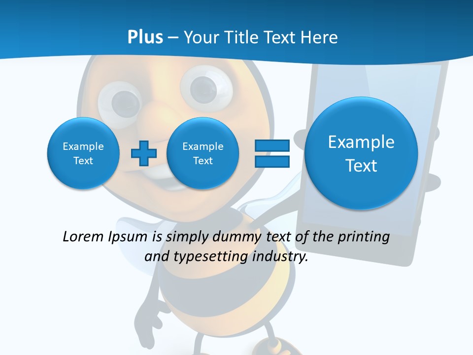 Illustration Character Tablette PowerPoint Template