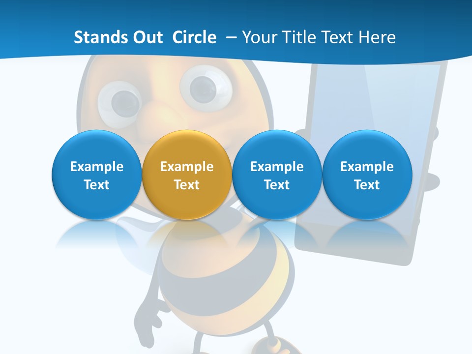 Illustration Character Tablette PowerPoint Template