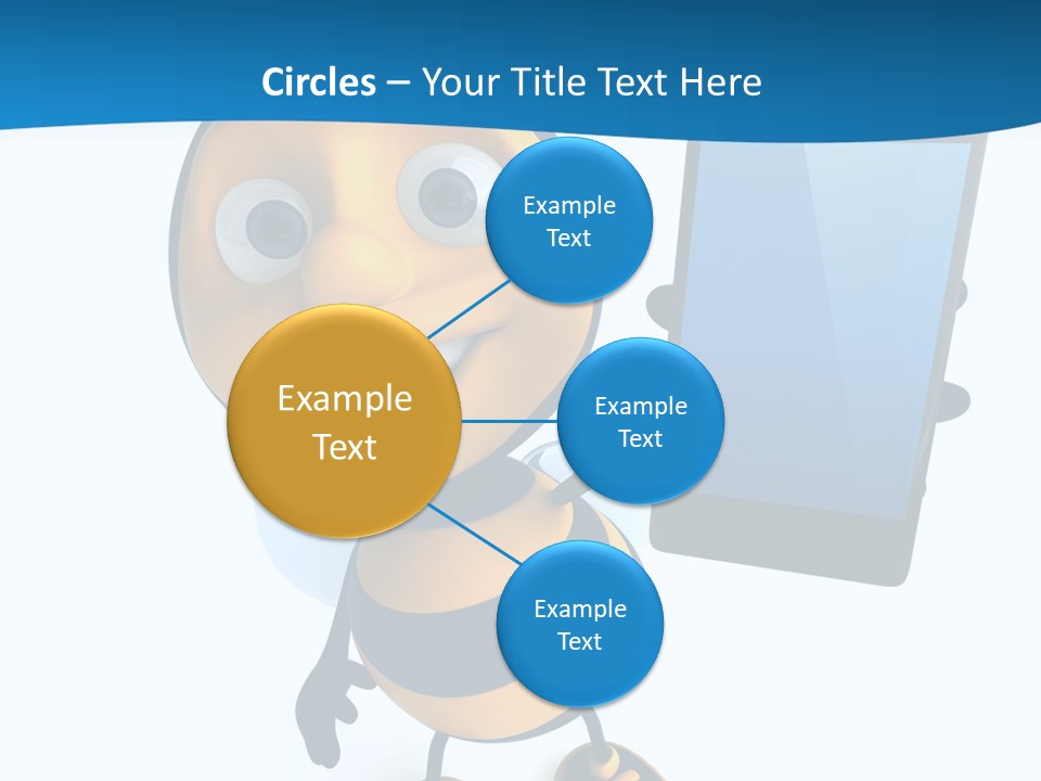 Illustration Character Tablette PowerPoint Template