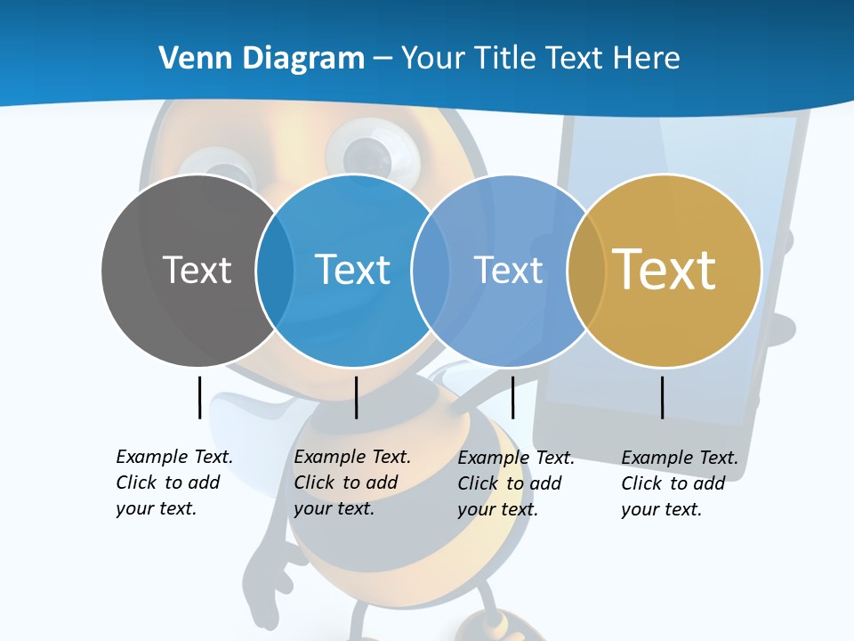 Illustration Character Tablette PowerPoint Template