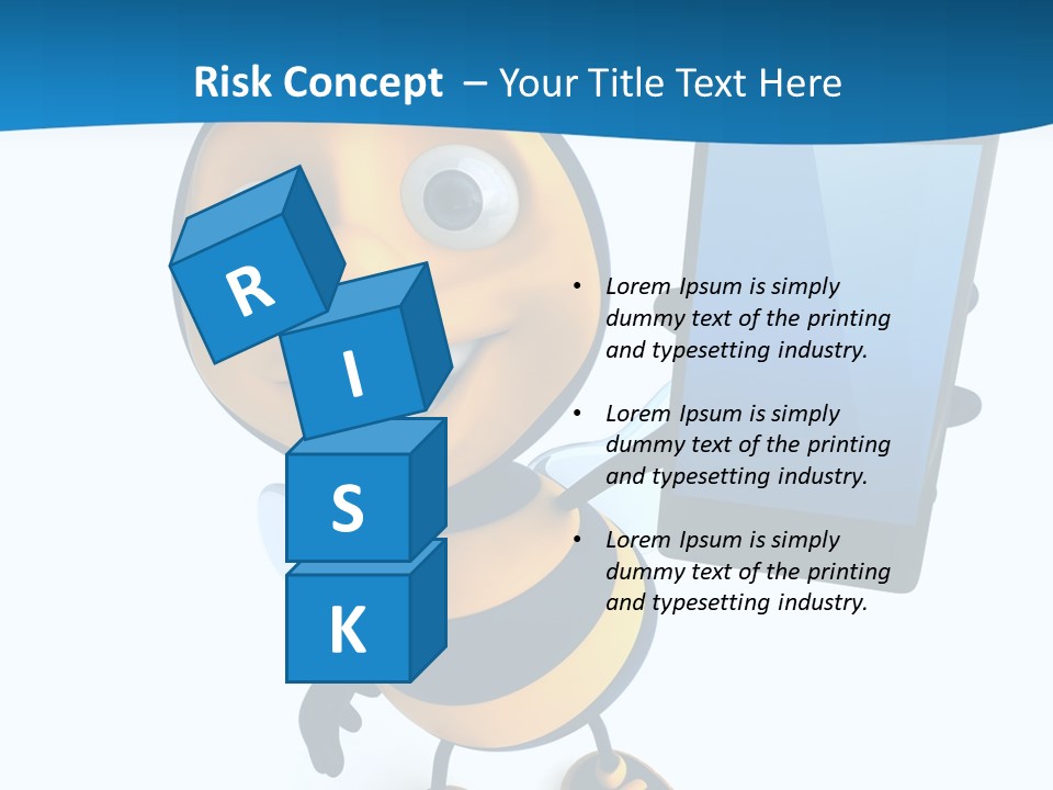 Illustration Character Tablette PowerPoint Template