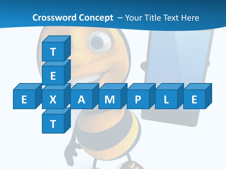 Illustration Character Tablette PowerPoint Template