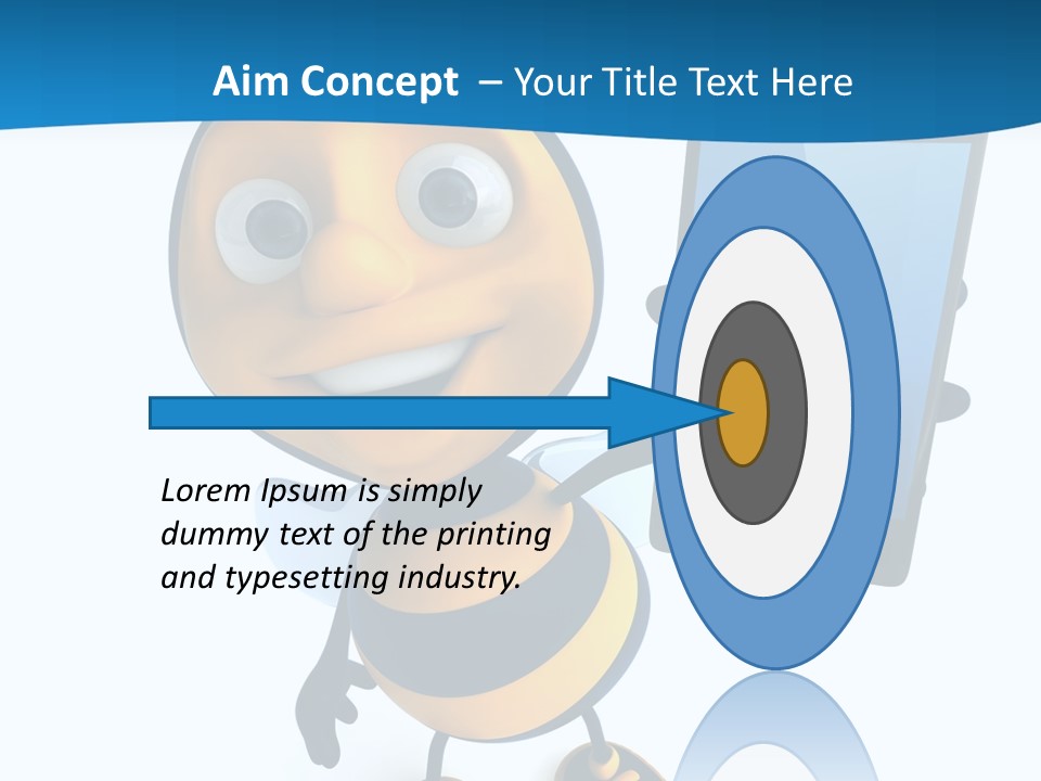 Illustration Character Tablette PowerPoint Template