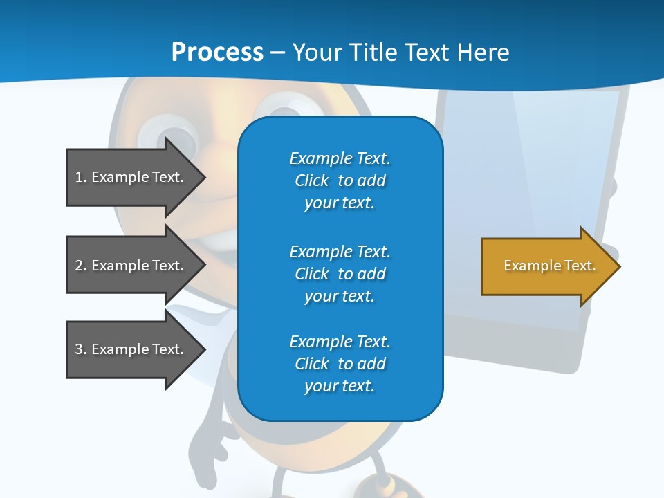Illustration Character Tablette PowerPoint Template