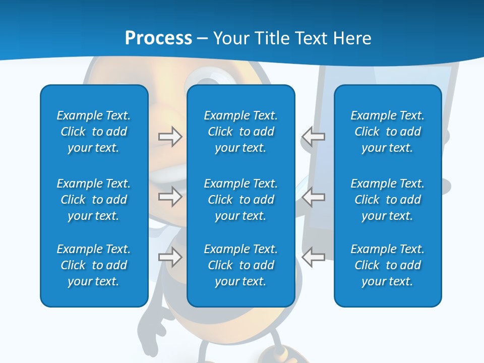 Illustration Character Tablette PowerPoint Template