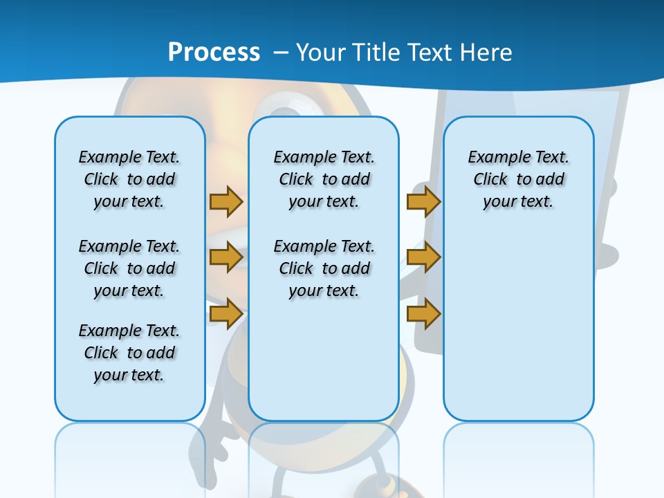 Illustration Character Tablette PowerPoint Template