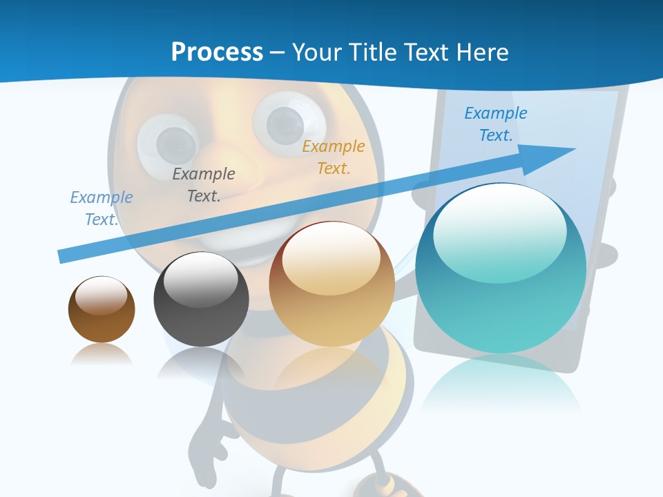 Illustration Character Tablette PowerPoint Template